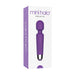 Purple Mini Halo Wireless Wand 20x with textured grip and silver base, shown in its white and purple packaging.