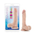 Blush Au Naturel Mister Perfect lifelike dildo with suction base shown in packaging and standing upright.