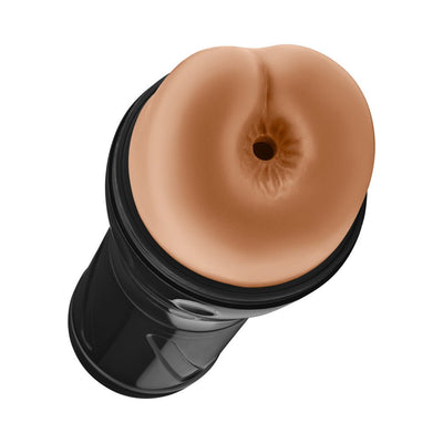 Compact Model B-02 Stroker with a soft, textured sleeve and ergonomic black handle for comfortable grip and adjustable suction.