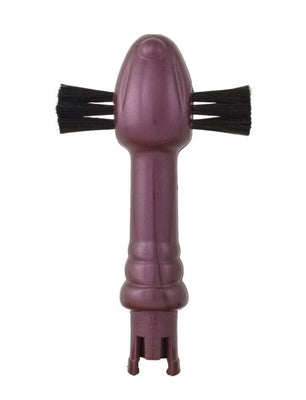 Purple Eroscillator 2 attachment with dual black brush-like features on each side.