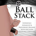 Illustration of a black stacked ball stretcher worn around the base of the testicles for enhanced pleasure and prolonged sensation.