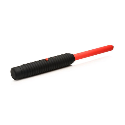 Ms Spark Rod Zapping Wand with ribbed black handle and bright orange insulated shaft for precise electric sensation play.