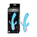 Blue My Secret Fantasy vibrator with flickering tongue tip and dual motors shown with packaging box.