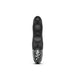 Black Mystim Hop Hop Bob eStim vibrator with ergonomic shape and control buttons on the base against white background.