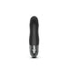 Black Mystim Hop Hop Bob eStim Vibrator with smooth silicone body and faceted transparent base on white background.