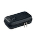 Black zippered hard case with embossed logo, designed for secure storage and discreet transport of adult accessories.