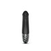 Black Mystim Real Deal Neal eStim vibrator with ergonomic shape and control buttons on the base against a white background.