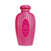 Pink textured bottle-shaped packaging of Lola Milani Mystique Bullet vibrator with gold and purple label detailing.