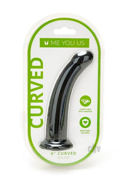 Myu Curved Silicone Dildo 6 Black - SexToy.com