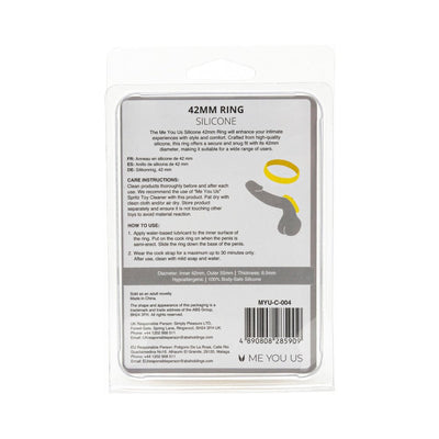 Myu Silicone 42mm Ring Yellow - SexToy.com