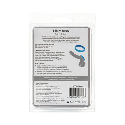 Myu Silicone 55mm Ring Aqua - SexToy.com