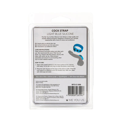 Myu Silicone Cock Strap Lt Blue - SexToy.com