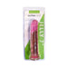 Pink translucent 7-inch flexible dildo with flared base in clear plastic packaging labeled Ultra Cock Jelly 7"