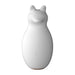 White silicone vibrator shaped like a playful animal with two ears and a power button on the front.
