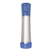 Blue and clear rechargeable water-based penis pump with control buttons and long transparent cylinder.
