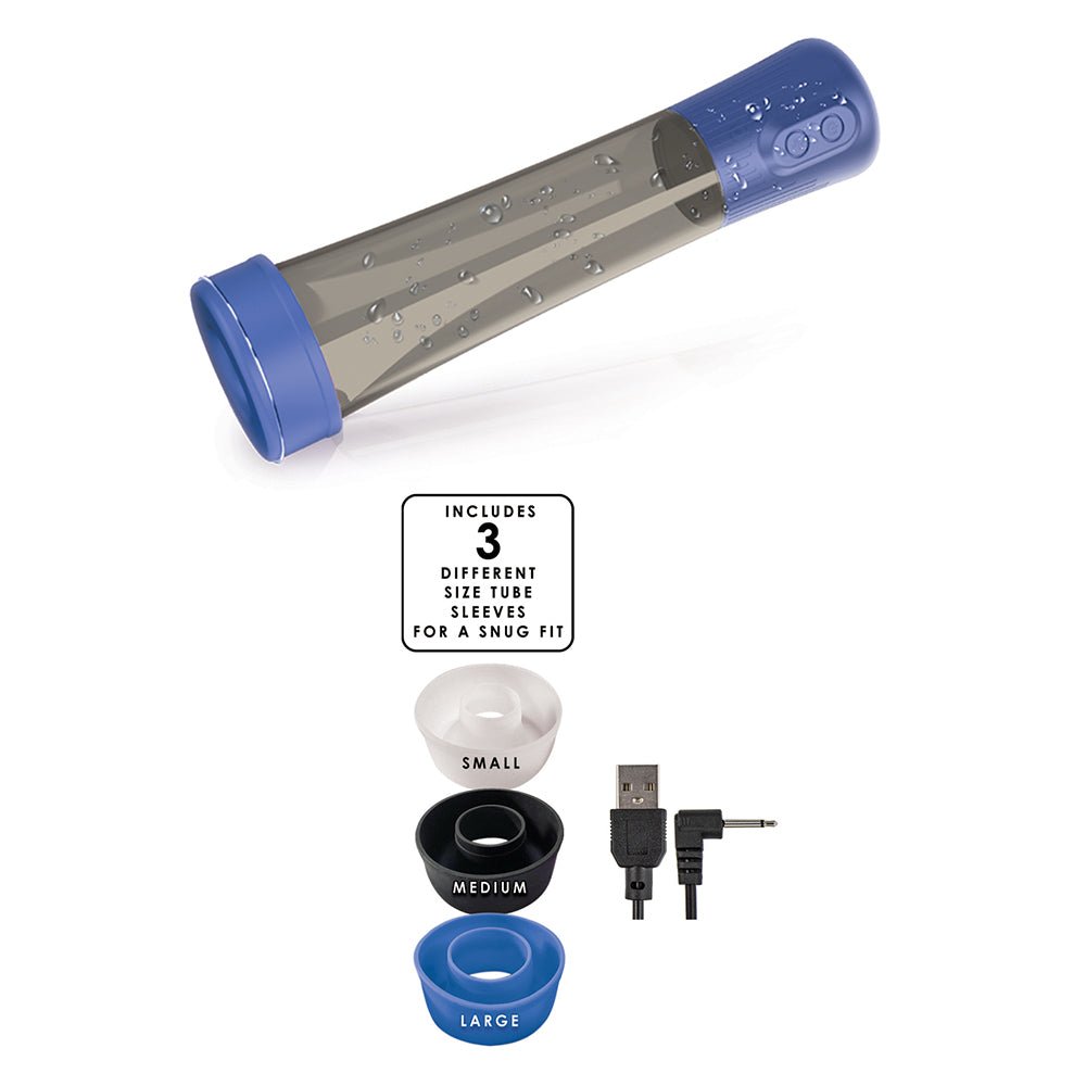 H2o Rechargeable Penis Pump Blue H2o Rechargeable Penis Pump Blue
