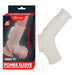 Nasstoys Power Sleeve ribbed vibrating penis enhancer in translucent material with packaging showing fit and texture details.
