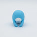 Blue whale-shaped finger vibrator with a smooth, curved design and white accent on a white background.