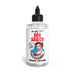 Clear 8oz bottle of Naughty Janes Sex Sauce natural lubricant with retro woman illustration on label.