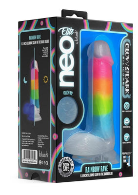 Neo Elite Gitd Rainbow Rave 6.5 - SexToy.com