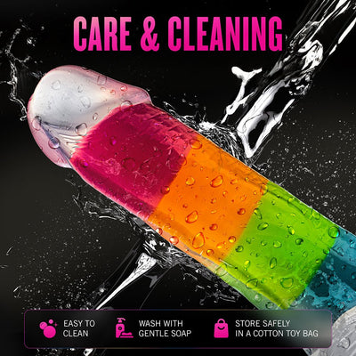 Neo Elite Gitd Rainbow Rave 6.5 - SexToy.com