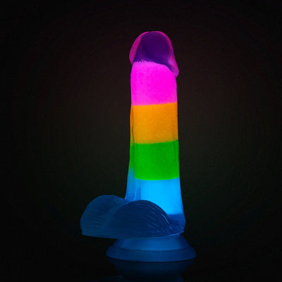 Neo Elite Gitd Rainbow Rave 6.5 - SexToy.com