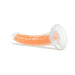 Neo Elite 7.5-inch dual density dildo with a translucent outer layer and suction cup base, shown in soft peach color.
