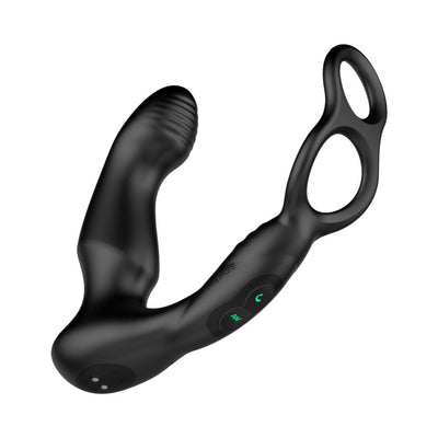 Nexus Simul8 Wave Edition Prostate Massager With Cock And Ball Ring Black - SexToy.com