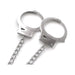 Nixie Metal Butt Plug & Handcuffs Set Silver - SexToy.com
