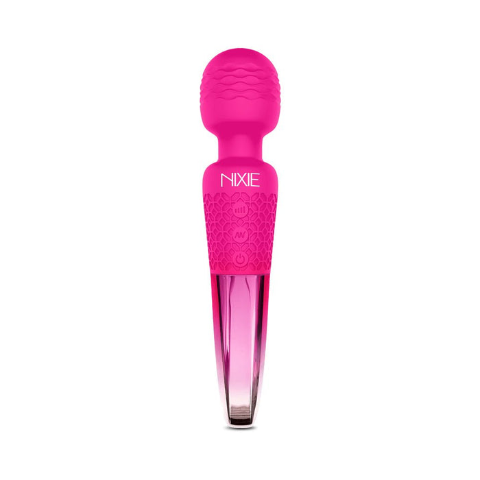 Nixie Rechargeable Wand Massager Pink Ombre Metallic - SexToy.com