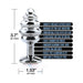 Nixie Ribbed Metal Butt Plug Honey Dipper Large - SexToy.com