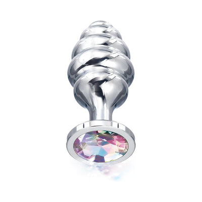 Nixie Ribbed Metal Butt Plug Honey Dipper Medium - SexToy.com