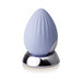 Cornflower blue Niya 4 Palm Held Massager with textured silicone surface on a reflective silver base.