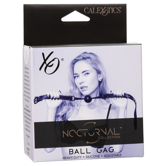 Nocturnal Collection Silicone Ball Gag - Black - SexToy.com
