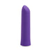 Purple silicone warming bullet vibrator with angled tip, designed for targeted clitoral stimulation.