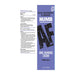 Blue raspberry flavored Numb AF anal numbing cream box with usage directions and ingredient details on a purple background.