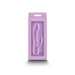 Light purple silicone dual-stimulation vibrator in matching purple box labeled Obsessions Juliet.