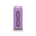 Light purple Obsessions Romeo silicone vibrator in matching purple packaging with clear window display.