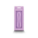 Light purple silicone vibrator in matching purple box packaging labeled Obsessions Romeo.