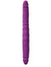 Double-ended textured pleasure toy in vibrant purple designed for versatile intimate use.