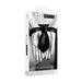 Packaging of Ouch! Black & White Satin Bondage Tie showing hands tied with a black satin tie.