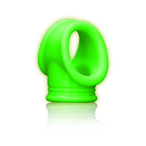 Ouch! Glow Cock Ring & Ball Strap - Glow In The Dark - Green - SexToy.com
