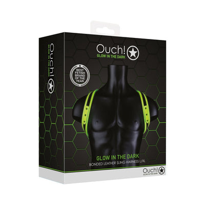 Ouch! Glow Sling Harness - Glow In The Dark - Green