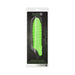 Glow in the dark green thick stretchy penis sleeve in retail packaging with swirl texture.