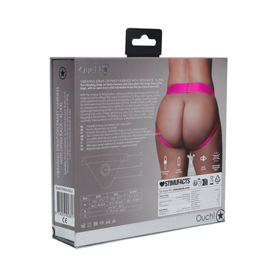 Ouch! Vibrating Strap-on Panty Harness With Open Pink Black