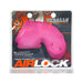 Pink Airlock Air-Lite vented chastity cage made of soft silicone in retail packaging with bold branding.