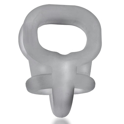 Translucent flexible silicone ball-sling ring designed for comfort and support.