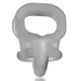 Translucent flexible silicone ball-sling ring designed for comfort and support.