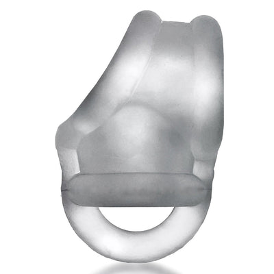 Transparent flexible ring with ergonomic design for comfort and support, made from soft SuperFLEXtpr material.