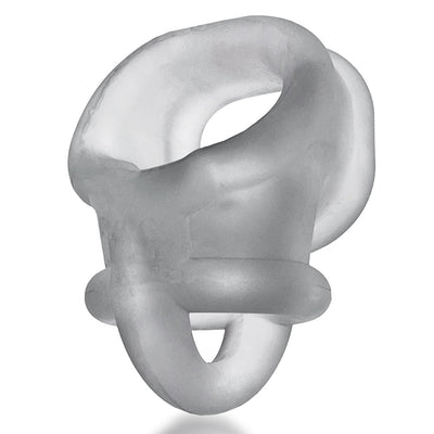 Translucent flexible silicone ball-sling ring designed for comfort and support.